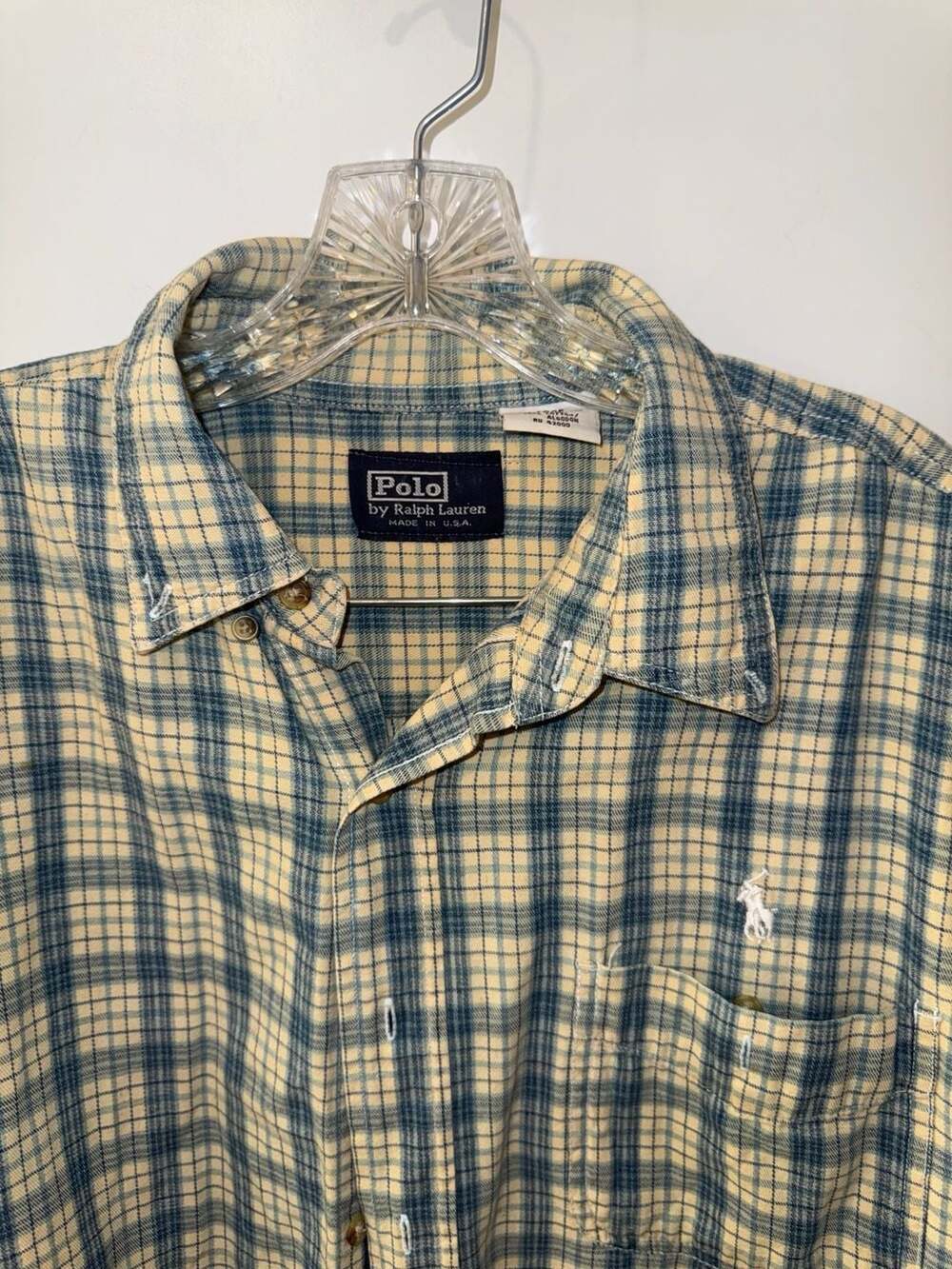 Vintage 90s Polo Ralph Lauren Vintage Plaid Short Sleeve Button-Down Shirt - Picture 2 of 8